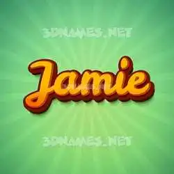jamie in Green Rays style - 3D name wallpaper