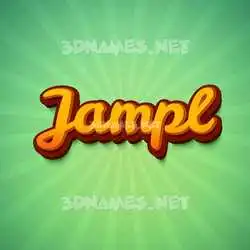 jampl in Green Rays style - 3D name wallpaper