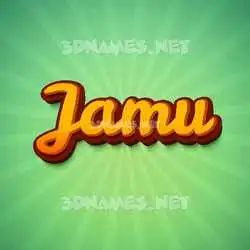 jamu in Green Rays style - 3D name wallpaper