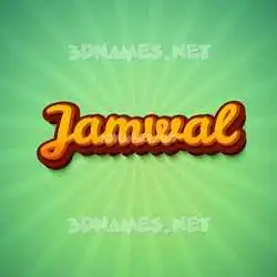 jamwal in Green Rays style - 3D name wallpaper