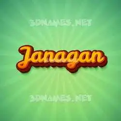 janagan in Green Rays style - 3D name wallpaper