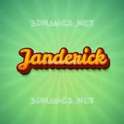 janderick in Green Rays style - 3D name wallpaper