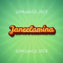 janeelamina in Green Rays style - 3D name wallpaper