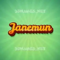 janemun in Green Rays style - 3D name wallpaper