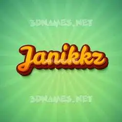 janikkz in Green Rays style - 3D name wallpaper