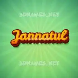 jannatul in Green Rays style - 3D name wallpaper