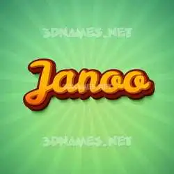 janoo in Green Rays style - 3D name wallpaper