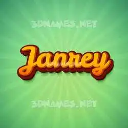 janrey in Green Rays style - 3D name wallpaper