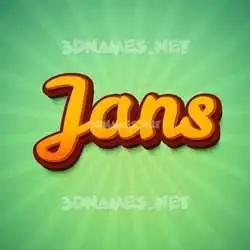 jans in Green Rays style - 3D name wallpaper