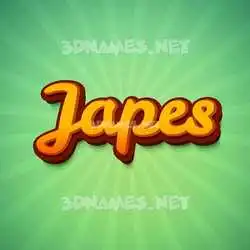 japes in Green Rays style - 3D name wallpaper