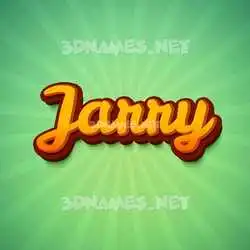 jarry in Green Rays style - 3D name wallpaper