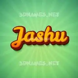 jashu in Green Rays style - 3D name wallpaper