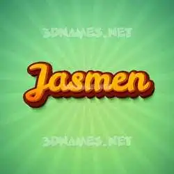 jasmen in Green Rays style - 3D name wallpaper