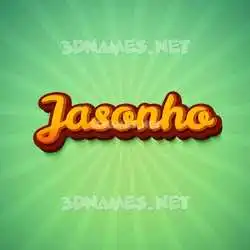 jasonho in Green Rays style - 3D name wallpaper