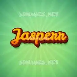 jasperr in Green Rays style - 3D name wallpaper