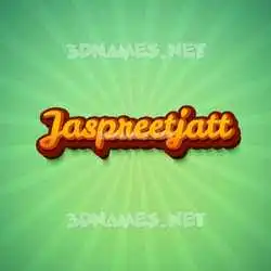 jaspreetjatt in Green Rays style - 3D name wallpaper