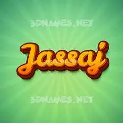 jassaj in Green Rays style - 3D name wallpaper