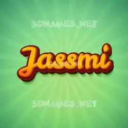 jassmi in Green Rays style - 3D name wallpaper