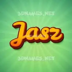 jasz in Green Rays style - 3D name wallpaper