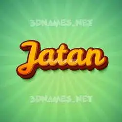 jatan in Green Rays style - 3D name wallpaper