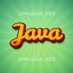 java in Green Rays style - 3D name wallpaper