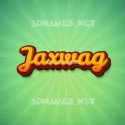 jaxwag in Green Rays style - 3D name wallpaper