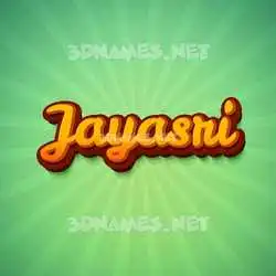 jayasri in Green Rays style - 3D name wallpaper