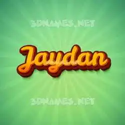 jaydan in Green Rays style - 3D name wallpaper