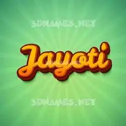 jayoti in Green Rays style - 3D name wallpaper