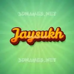 jaysukh in Green Rays style - 3D name wallpaper