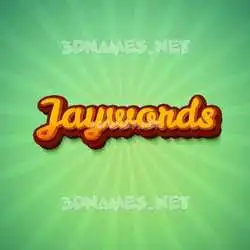jaywords in Green Rays style - 3D name wallpaper