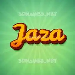 jaza in Green Rays style - 3D name wallpaper