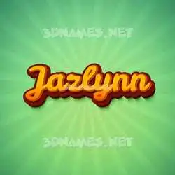 jazlynn in Green Rays style - 3D name wallpaper