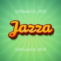 jazza in Green Rays style - 3D name wallpaper