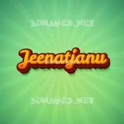 jeenatjanu in Green Rays style - 3D name wallpaper