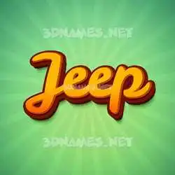 jeep in Green Rays style - 3D name wallpaper