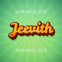 jeevith in Green Rays style - 3D name wallpaper