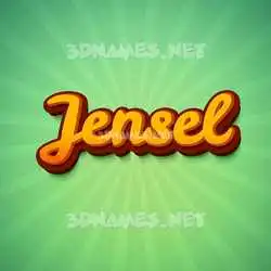 jensel in Green Rays style - 3D name wallpaper