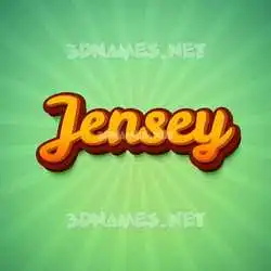 jensey in Green Rays style - 3D name wallpaper