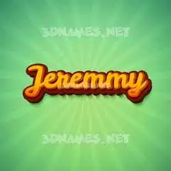 jeremmy in Green Rays style - 3D name wallpaper