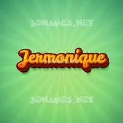 jermonique in Green Rays style - 3D name wallpaper