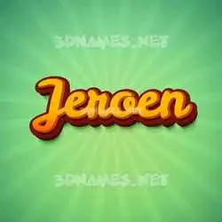 jeroen in Green Rays style - 3D name wallpaper