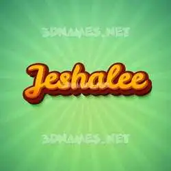jeshalee in Green Rays style - 3D name wallpaper
