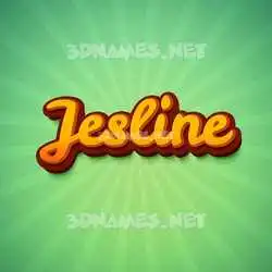 jesline in Green Rays style - 3D name wallpaper