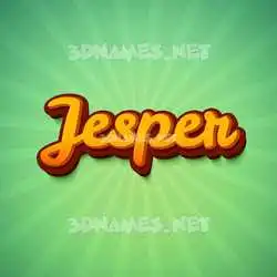 jesper in Green Rays style - 3D name wallpaper