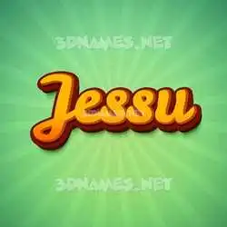 jessu in Green Rays style - 3D name wallpaper