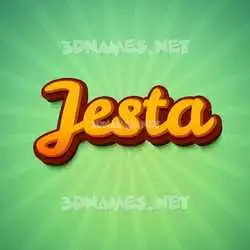 jesta in Green Rays style - 3D name wallpaper