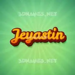 jeyastin in Green Rays style - 3D name wallpaper