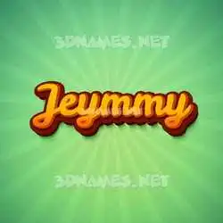 jeymmy in Green Rays style - 3D name wallpaper