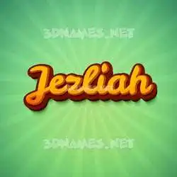 jezliah in Green Rays style - 3D name wallpaper